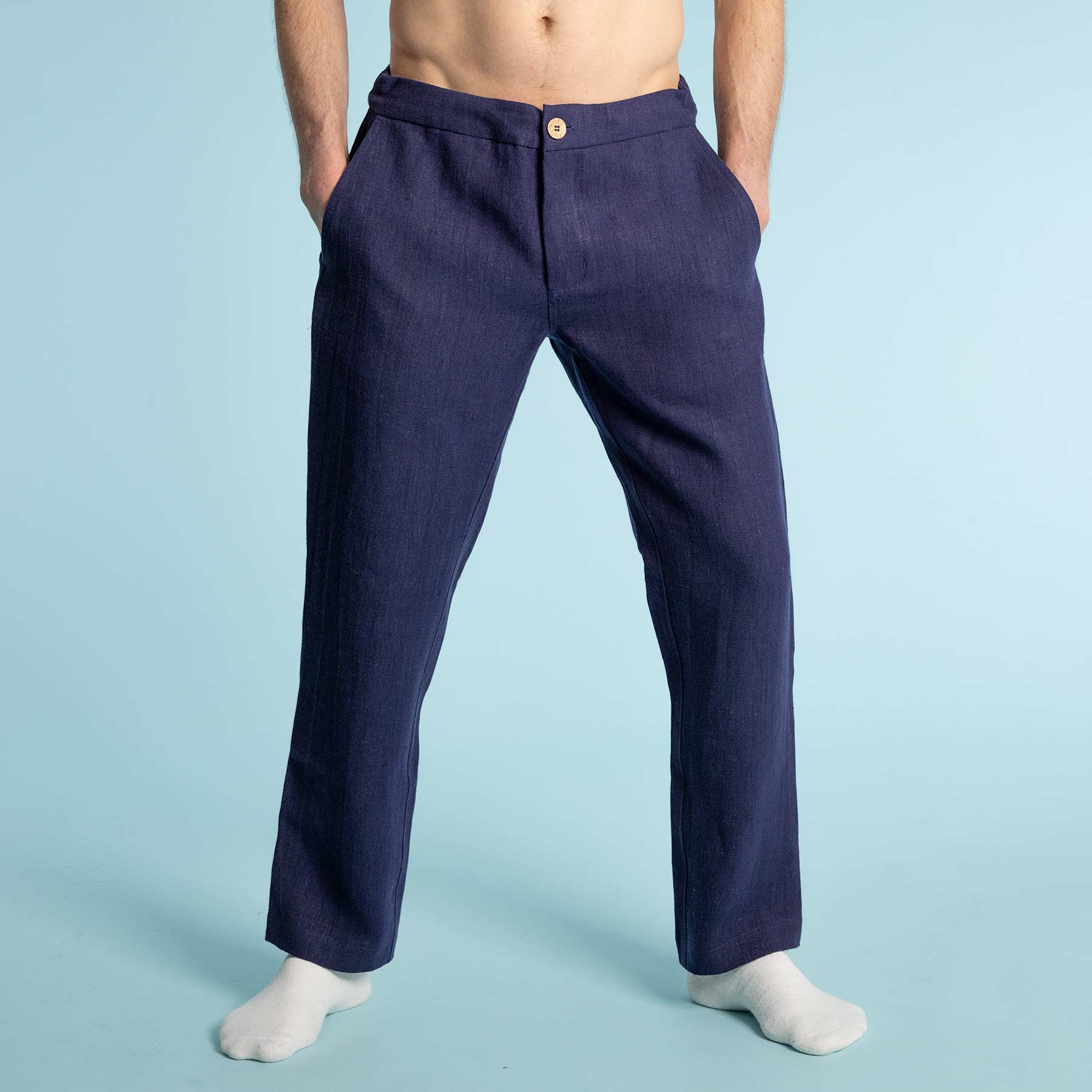 100% Organic Hemp Flex-Waist Jogger Pants (Unisex; Elastic