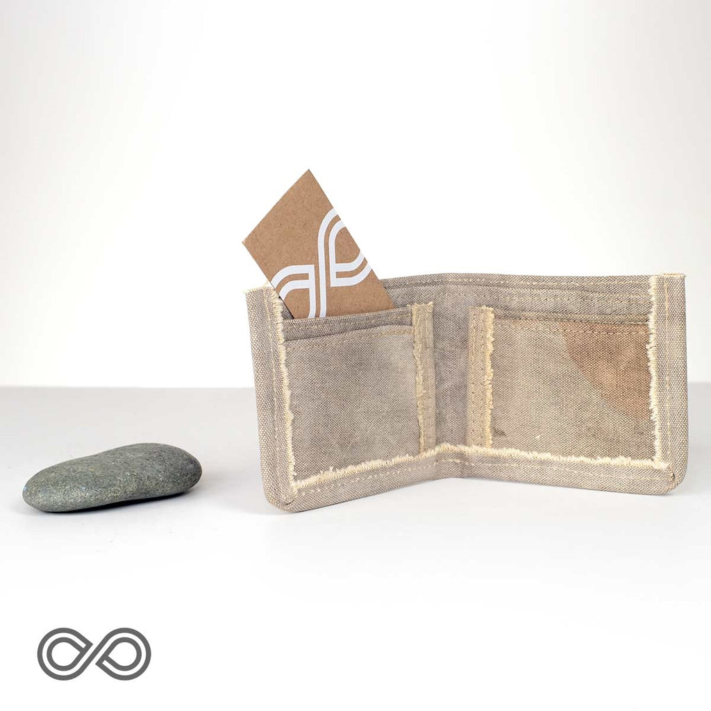 tarp wallet Reycled Cotton Tarp Bifold or Trifold Wallet (Handmade) Bi-Fold / Wallet Only
