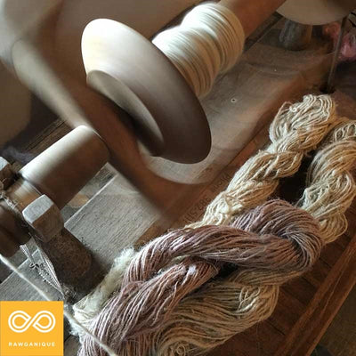 Hand-carded Hemp-llama Weasel-Wound Hand-spun Roving Top (50gm - 240 feet Skein)