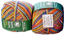 Load image into Gallery viewer, 12-Strand Unwaxed Dyed Rainbow Hemp Twine