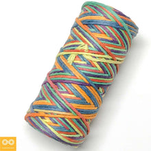 Load image into Gallery viewer, 6-Strand Unwaxed Dyed Rainbow 100% Organic Hemp Twine