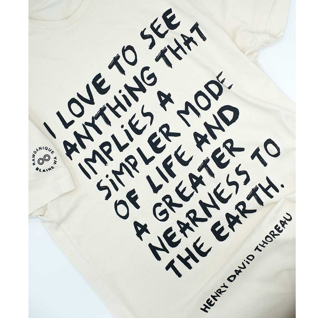 PUREVALLEY 100% Organic Prima Cotton T-Shirt (Unisex) - Thoreau