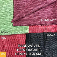 Load image into Gallery viewer, RUSTICO Handwoven Hemp Yoga Mat (24&quot; x 72&quot;) (PVC-free)