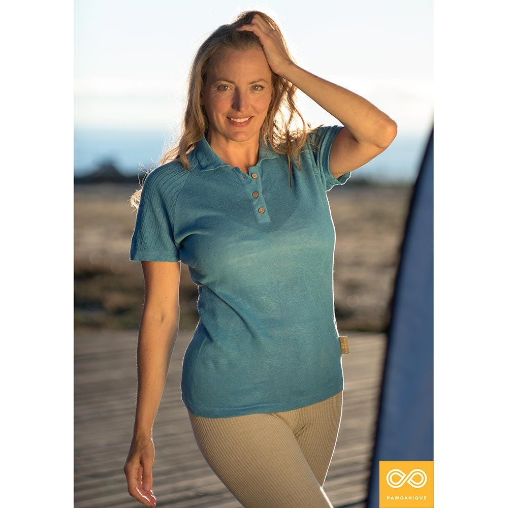 women's 100% hemp golf shirt