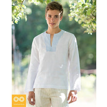 Load image into Gallery viewer, 100% linen meditation shirt