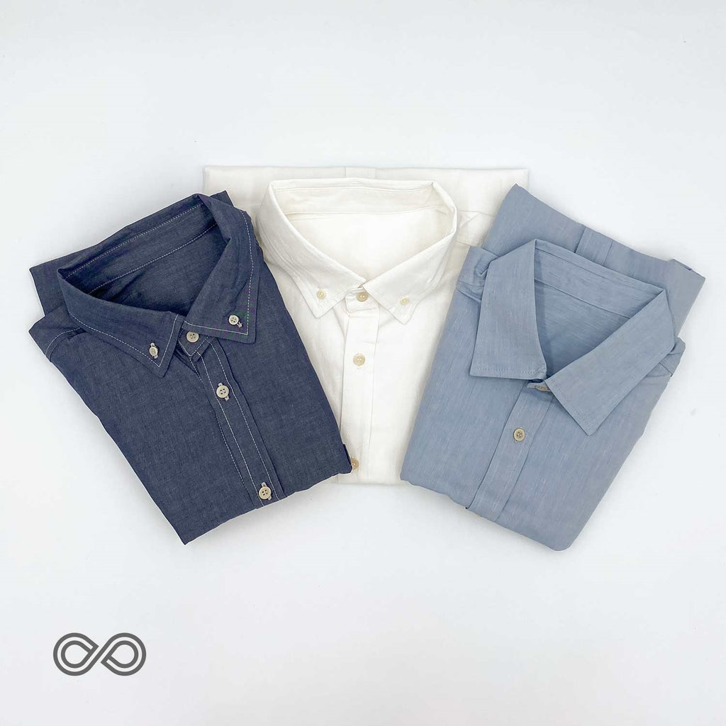 Synthetic-free 100% Organic Cotton Dress Shirt Completely Plastic-free Rawganique Synthetic-free 100% Organic Cotton Dress Shirt Completely Plastic-free Rawganique