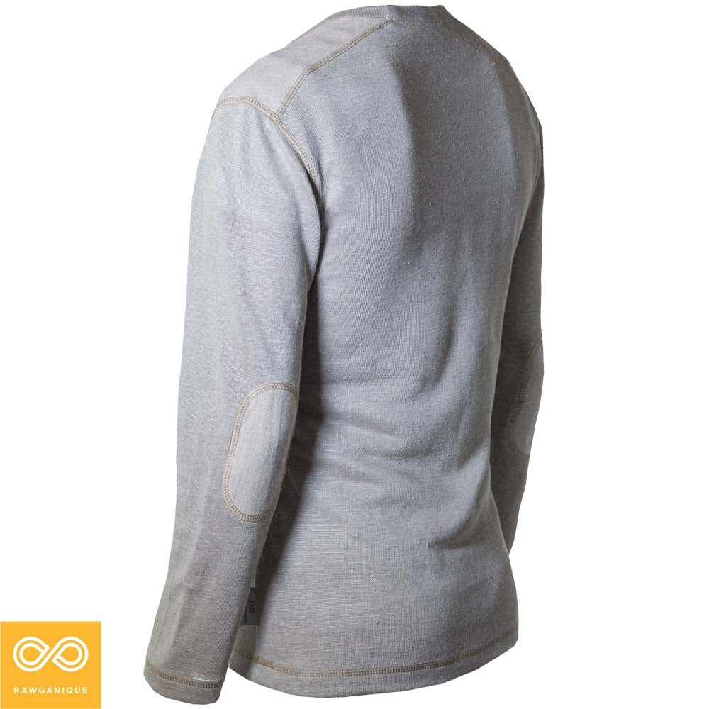 HEMPTON 100% Organic Hemp Knit Long-sleeve T-Shirt Pullover (No Latex, OC Thread Option, 100% Biodegradable)