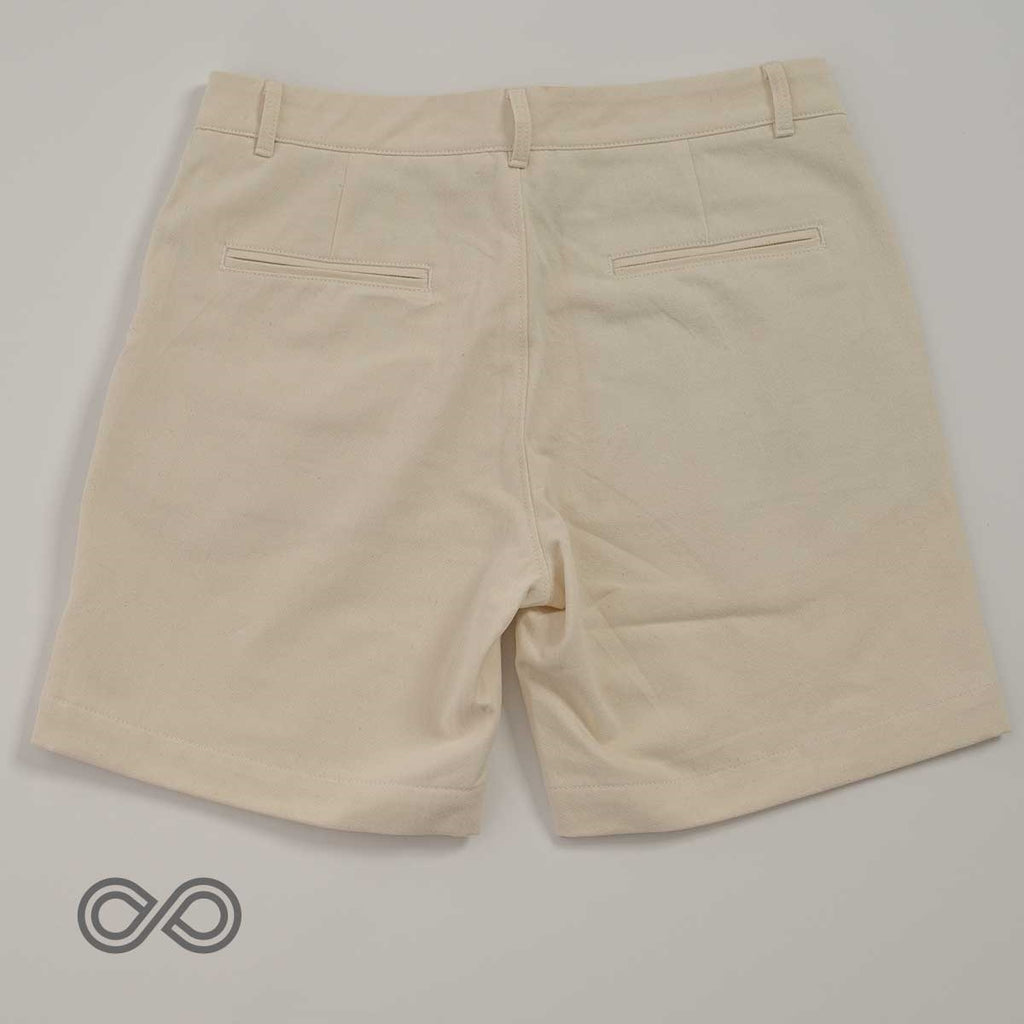 FISHERMAN'S WHARF 100% Organic Cotton Twill Shorts (7" Inseam) (Unisex) (Slide-Over Button)