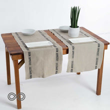 Load image into Gallery viewer, Bon Appetit 100% Organic Linen Table Runner (Handmade)