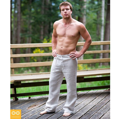 LUCA Elastic-free 100% Organic Hemp Meditation Pants (Regular Rise) (Closeout - Final Sale) (99.99%-100% Biodegradable)