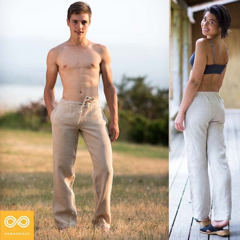 KOH SAMUI 100% Organic Hemp Meditation Pants II (Flat-Front) (Closeout - Final Sale)