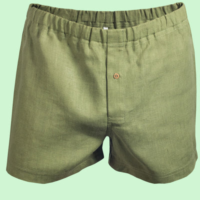 Euro-Style 100% Organic Hemp Boxers V2 (Closeout) (Plastic-Free Tagua Nut Button)