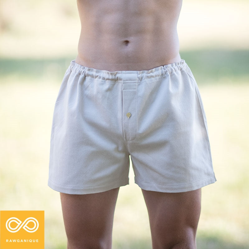 100% Elastic-free Organic Cotton Drawstring Boxers Underwear – Rawganique
