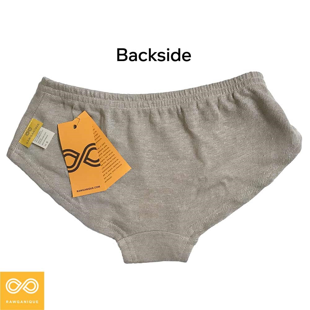 Women's 100% organic linen boy shorts bikini panty underwear intimates, Ships worldwide from Vancouver BC & WA, Chemical-free
