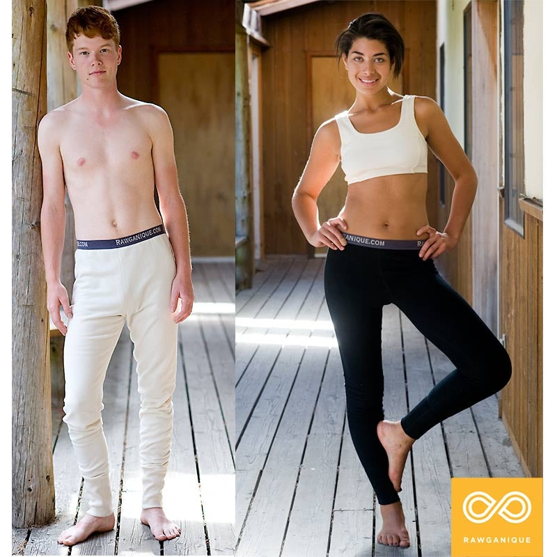 100 Organic Cotton Fleece Long Johns For Men And Women Rawganique