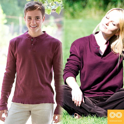 100% organic cotton henley