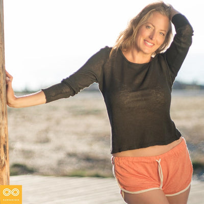 HIAWATHA 100% Hemp Long-Sleeve Tee Top (Discontinued)