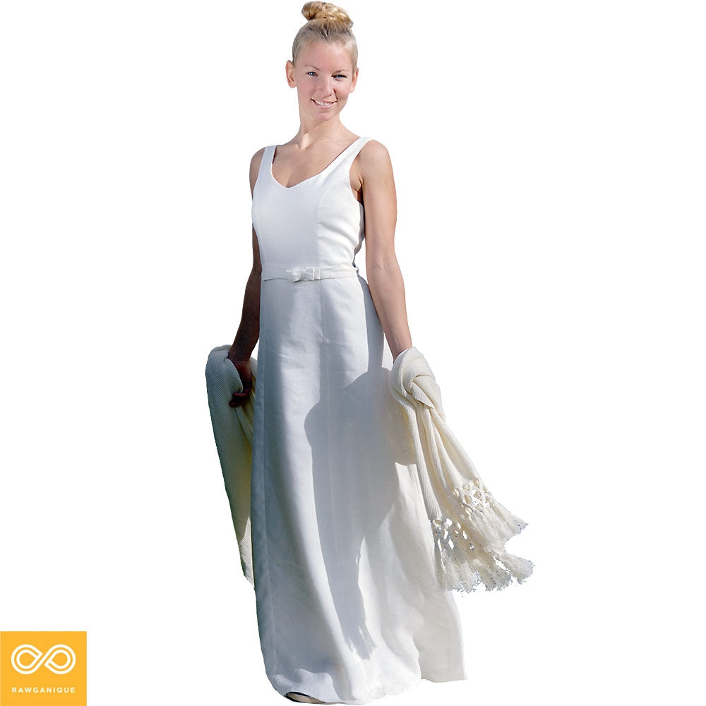 hemp silk wedding dress TILIA, a Corset Wedding Dress in Hemp and Silk Chiffon Larimeloom