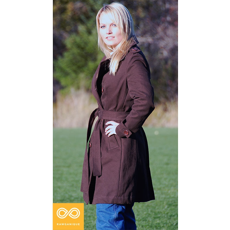 100% organic cotton trench coat