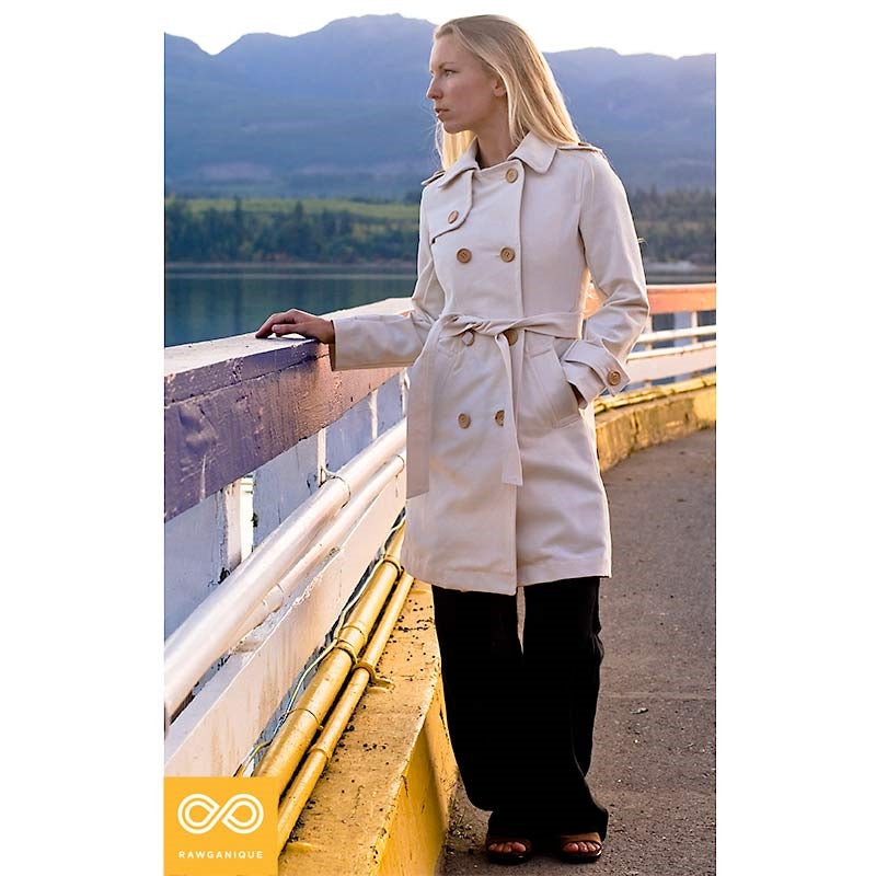 organic cotton trench coat