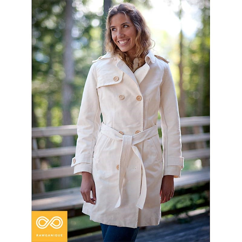 Cream trench coat ladies best sale