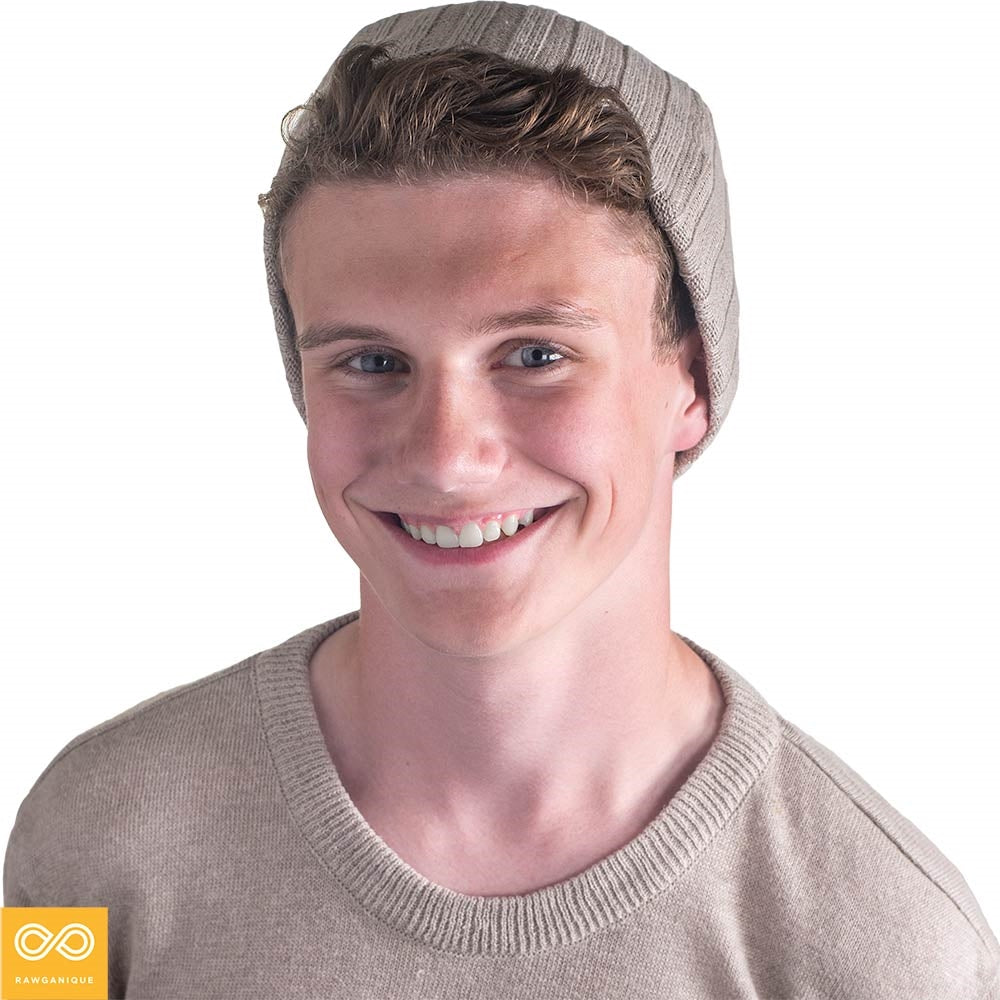 organic linen beanie