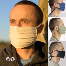 Load image into Gallery viewer, elastic-free organic cotton face mask