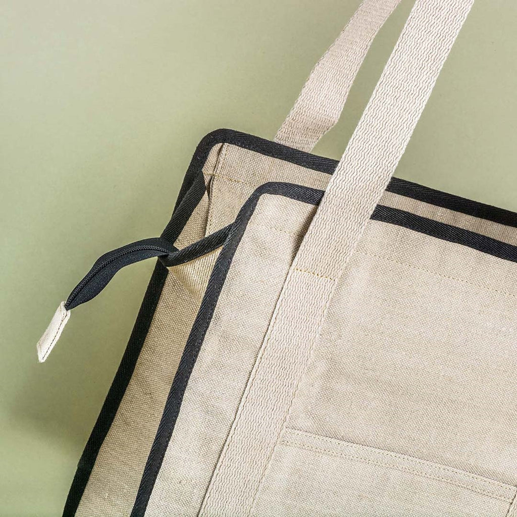 hemp travel tote bag