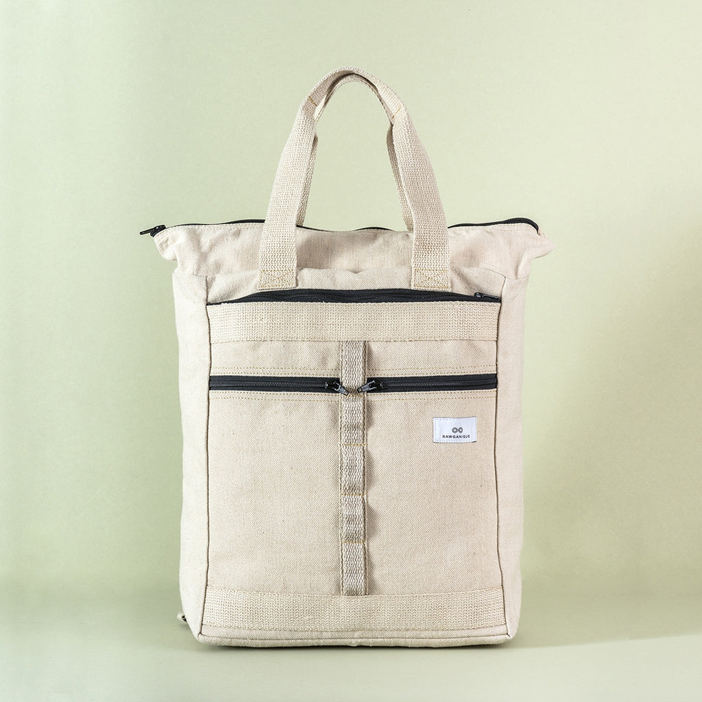 hemp laptop tote backpack