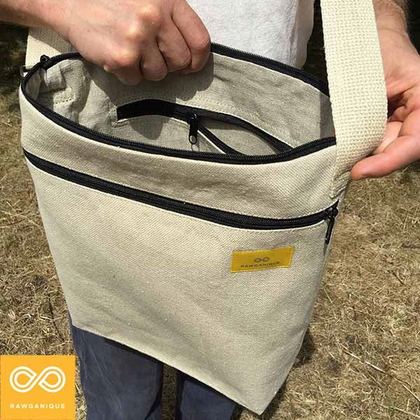 OAKLAND Hemp Canvas Laptop Satchel (Plastic-free)