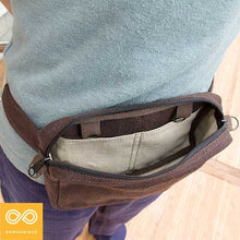 Load image into Gallery viewer, AROUND-THE-WORLD 3-in-1 Convertible Hemp Waist Pouch (9x5x2&quot;)