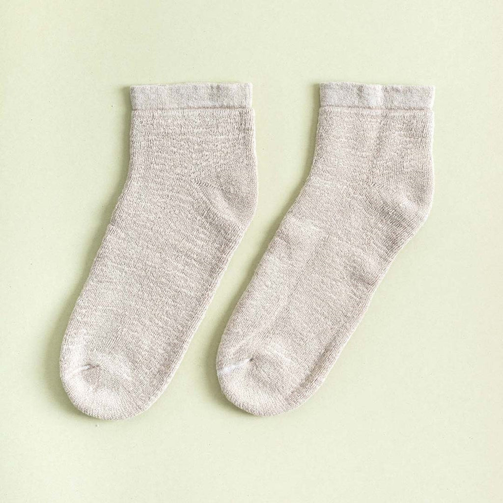 linen anklet socks