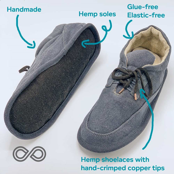 Hemp Grounding Shoes with Zero Drop Heel Rawganique