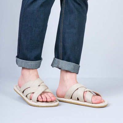 hemp sandals with natural rubber soles