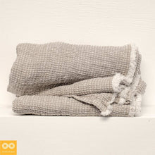 Load image into Gallery viewer, Bespoke Handwoven &quot;Arles&quot; 100% Organic French Linen Honeycomb Towel