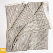 Load image into Gallery viewer, Bespoke Handwoven &quot;Arles&quot; 100% Organic French Linen Honeycomb Towel