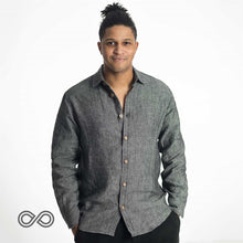 Load image into Gallery viewer, RAPHAEL 100% Organic Hemp 10oz Long-Sleeve Shirt (Thicker Fabric, Plastic-free Coconut Buttons) (Unisex)