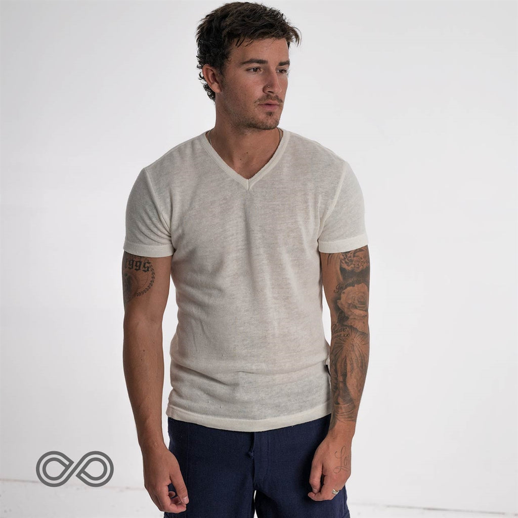 v neck hemp t-shirt