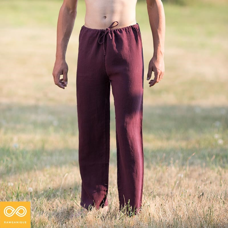 Elastic-free 100% Organic Hemp Meditation Pants (Regular Rise) (Closeout - Final Sale)