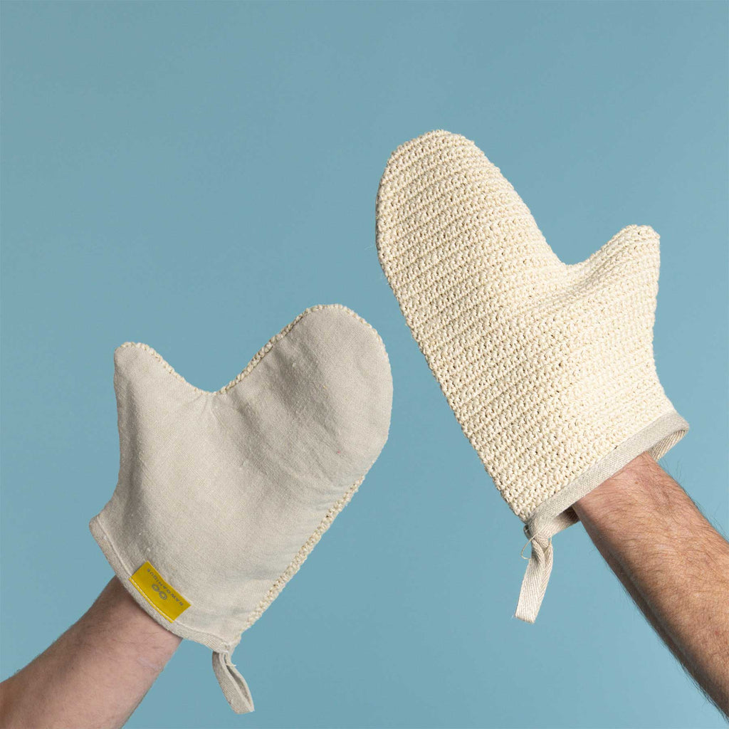 hemp scrub glove