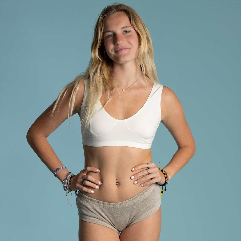 organic cotton sports bra