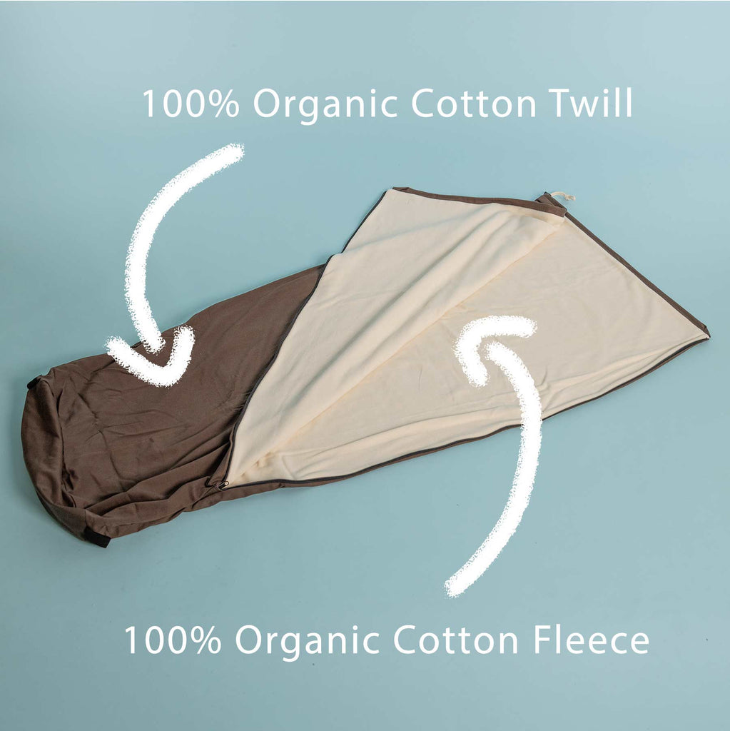 100% organic cotton sleeping bag