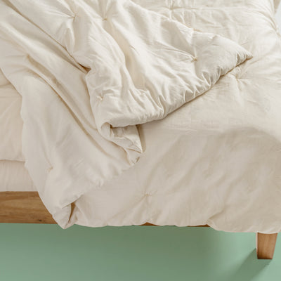 TEXAS 100% Organic Cotton Comforter (Vegan) (Handmade in USA) (99.99% Biodegradable)