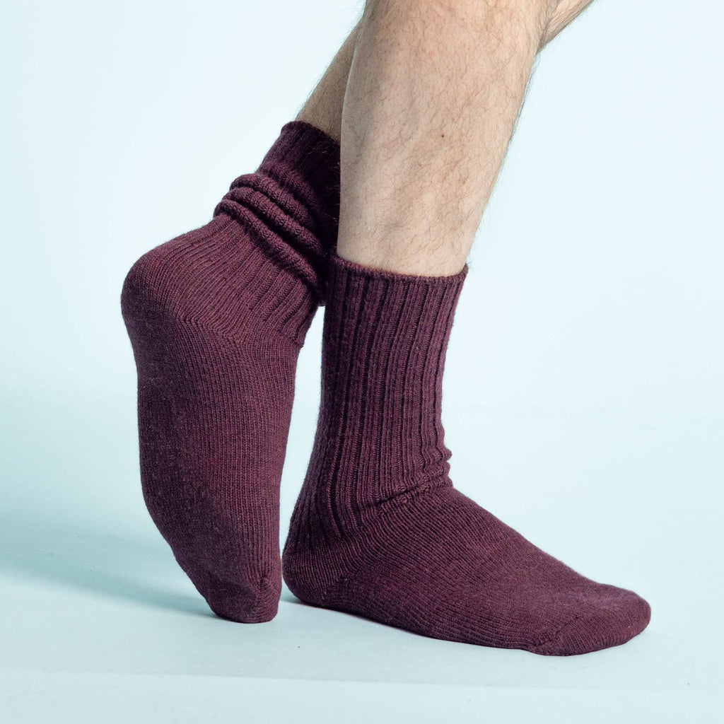 Organic wool crew socks made in usa