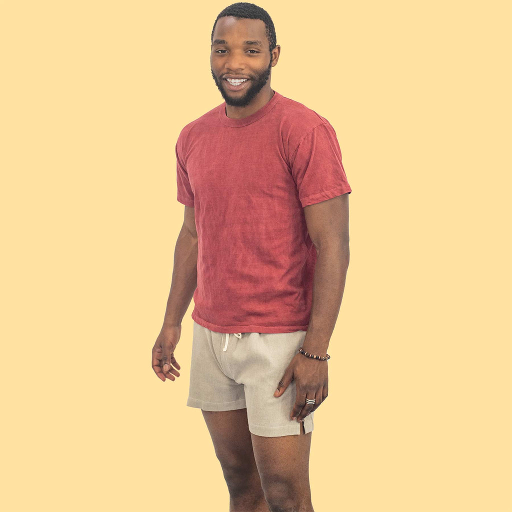 elastic-free hemp shorts