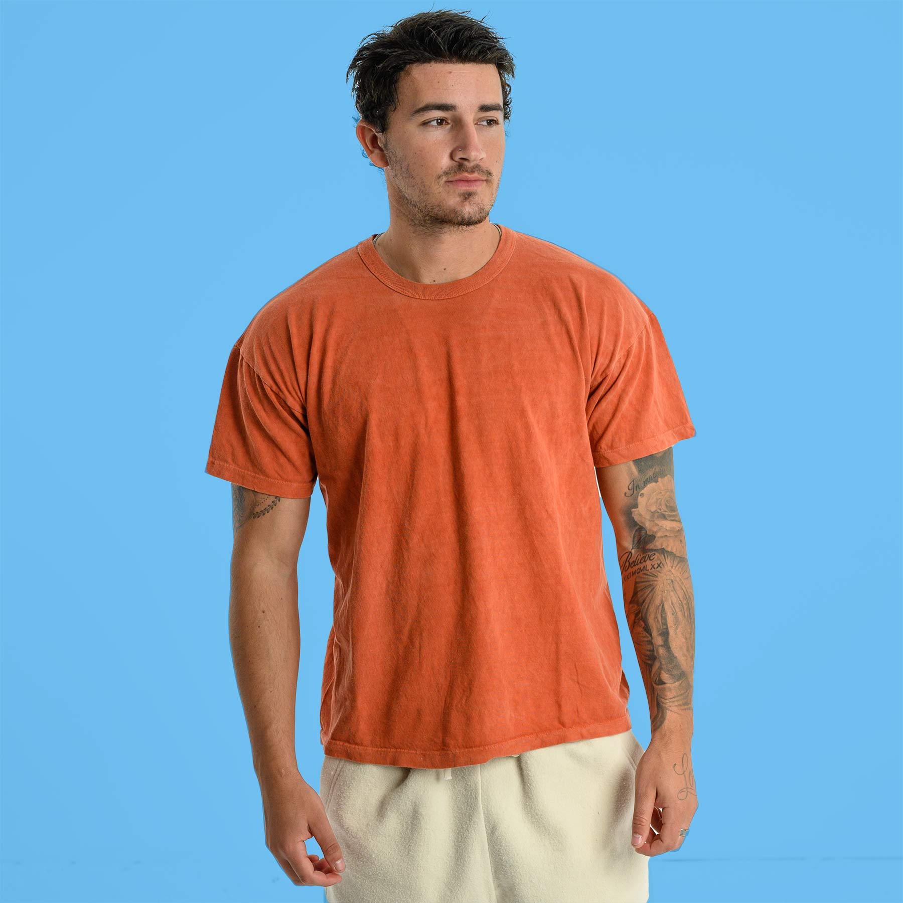 Soft Jersey Short Sleeves Crewneck 100% Cotton Knitting T-Shirt - China  Knitting T-Shirt and 100% Cotton T-Shirt price