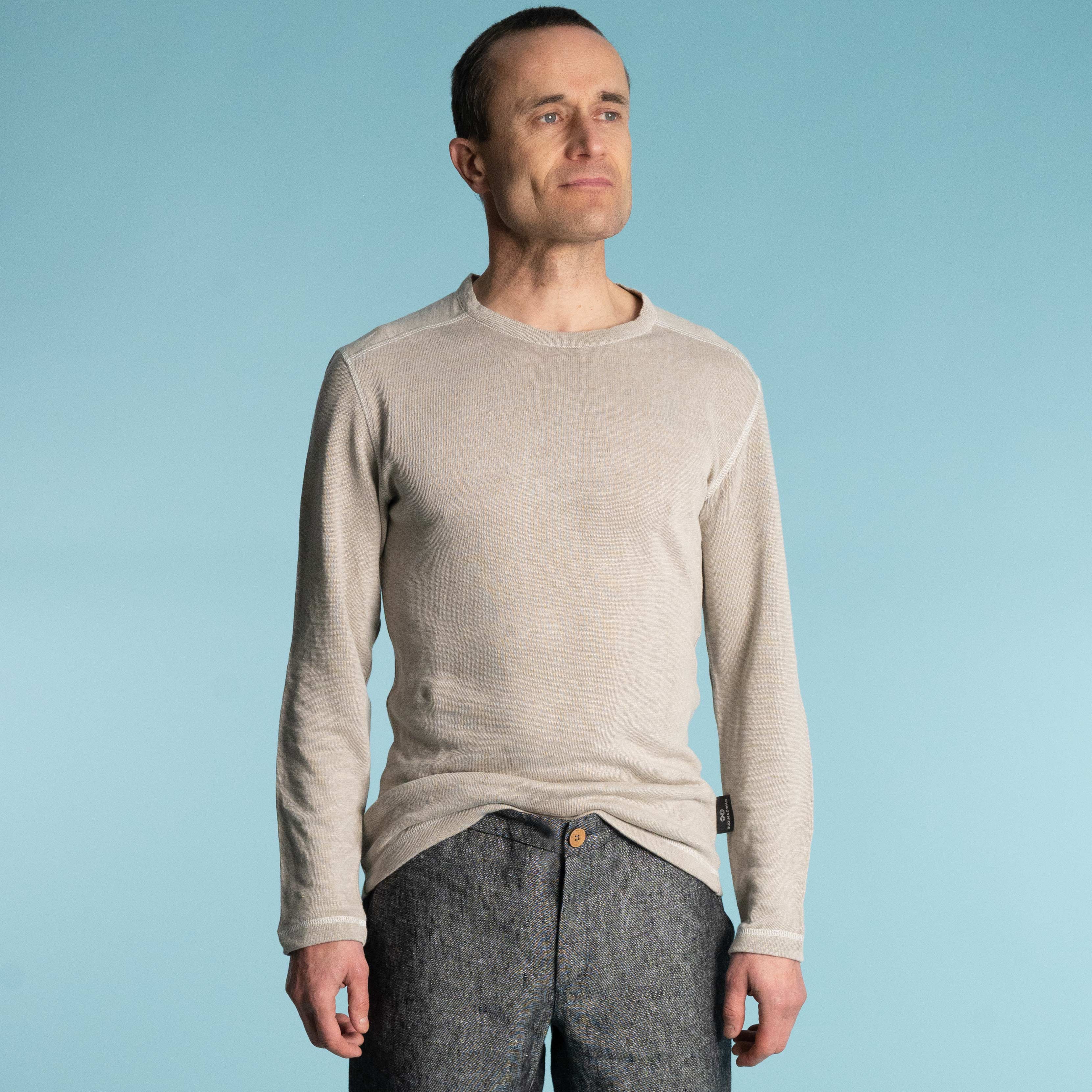 100% Organic Linen Knit Shirt Pullover Sweatshop-free Chemical-free ...