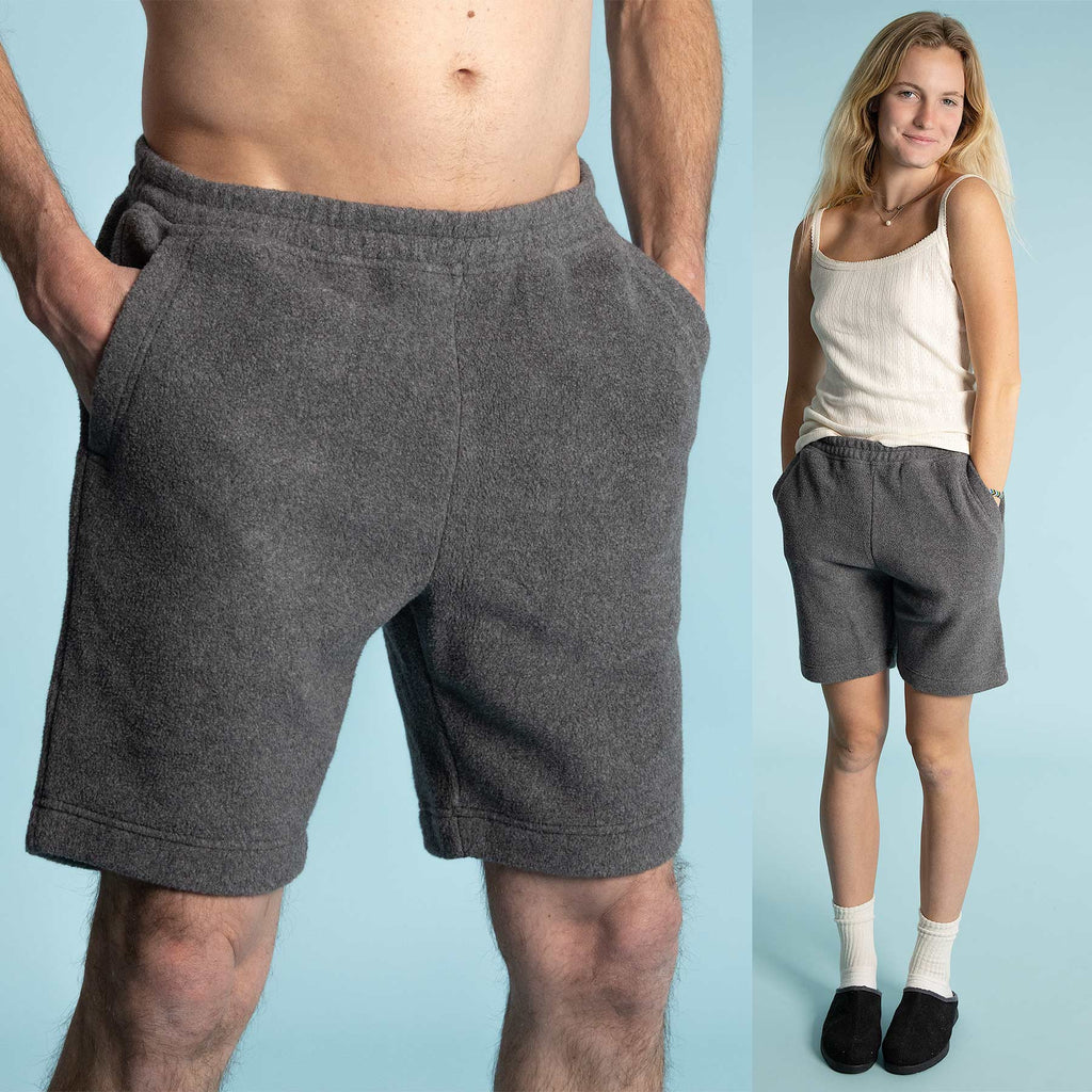 100% organic cotton fleece shorts