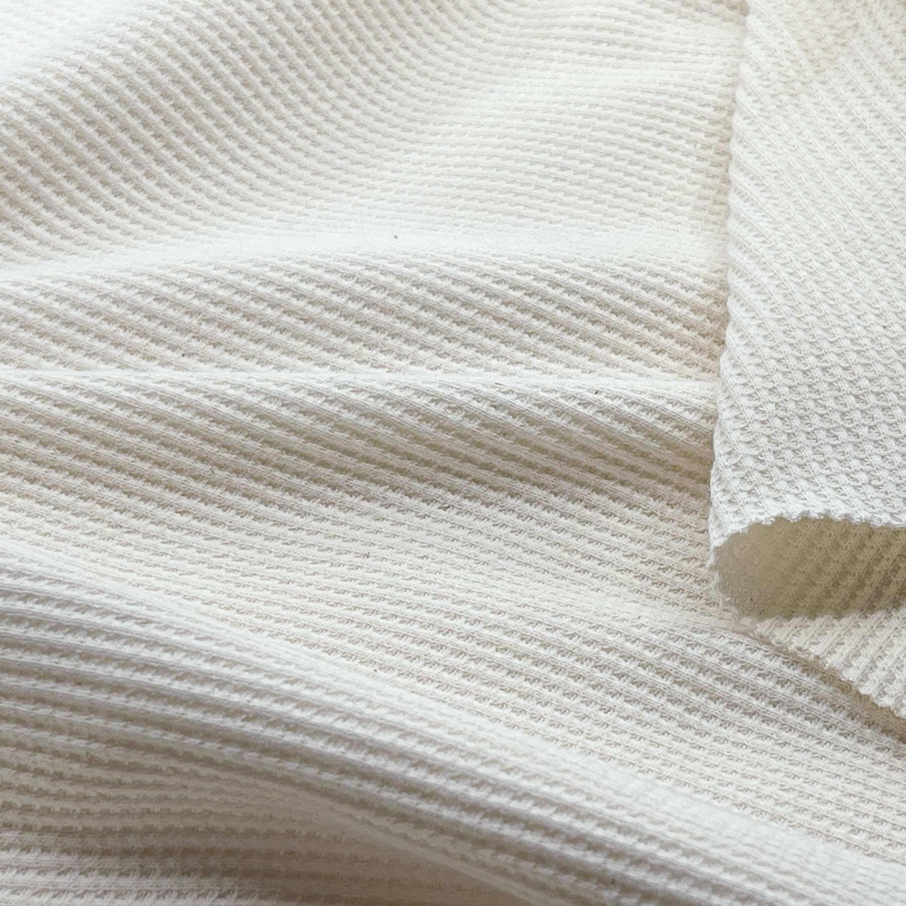 Waffle Knit 100% Good Earth Cotton: Ivory - Wellington Sewing Centre