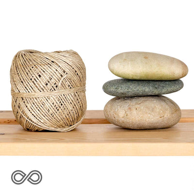 100# Organic Hemp Twine (Polished With Vegan Potato Wax)(~2.2mm; 200') (Biodegradable)